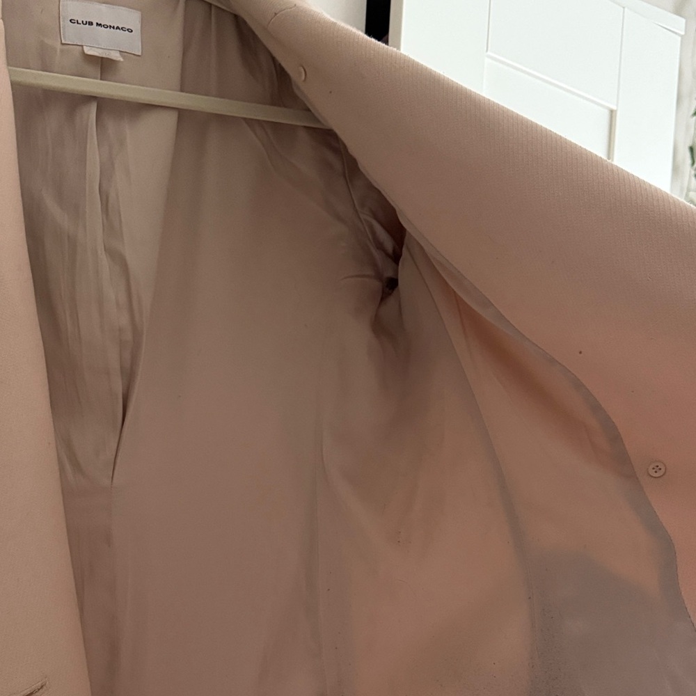 Club Monaco Women's Pale pink Trench Coat - Picture 6 of 15